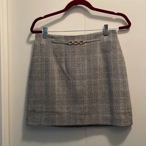 Grey plaid skirt